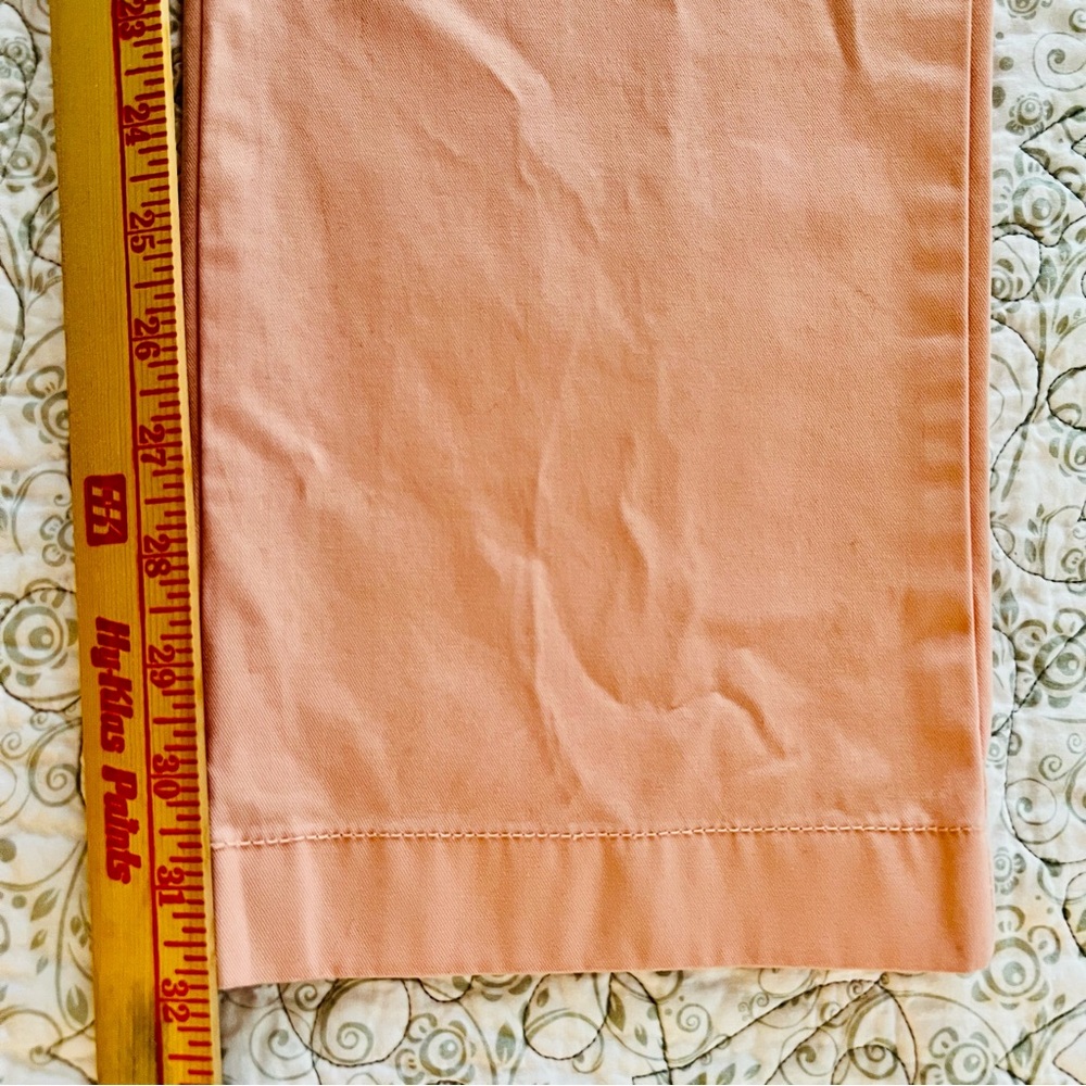 Tommy Hilfiger Men's Peachy-Pink 100% Cotton Chinos 32x32 Preppy Coastal - Picture 5 of 8